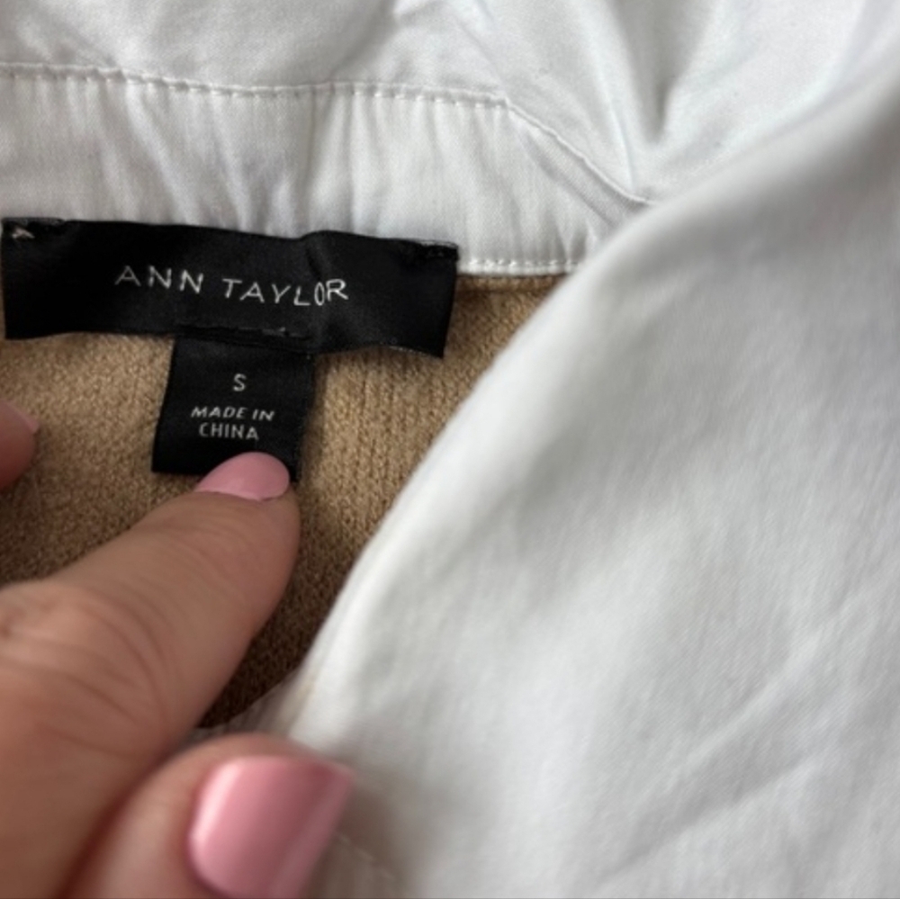 NWT ANN TAYLOR MIXED MEDIA SWEATER - Picture 3 of 4